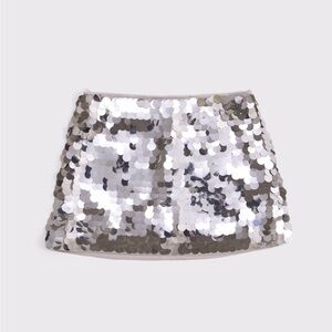 Abercrombie mid rise sequin skort